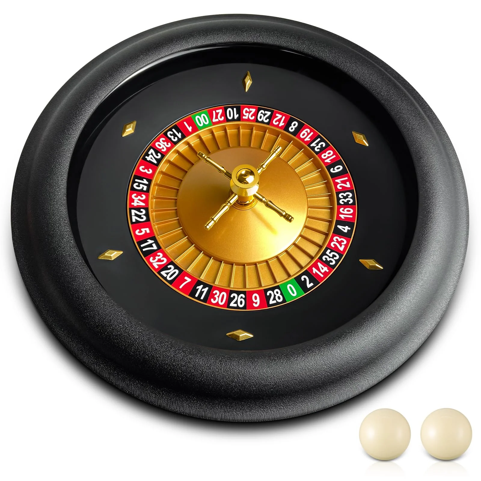 Ruleta de casino con números rojos y negros girando